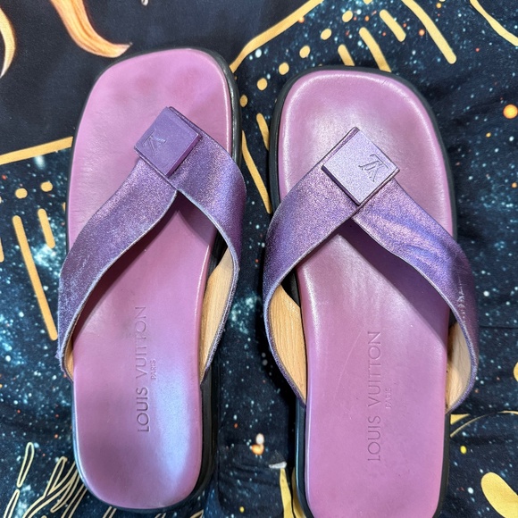 Louis Vuitton Dark Purple Sandals - Picture 2 of 7